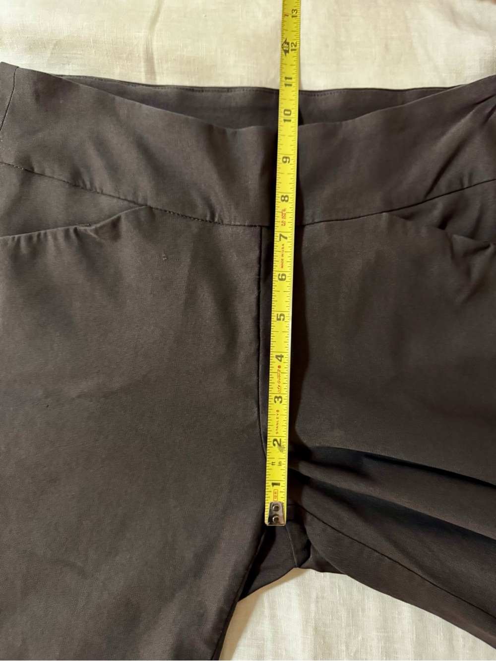 Tribal "Flatten It" Pull-On Slim Stretch Ankle Pants Charcoal Gray - Size 8 - Picture 10 of 12